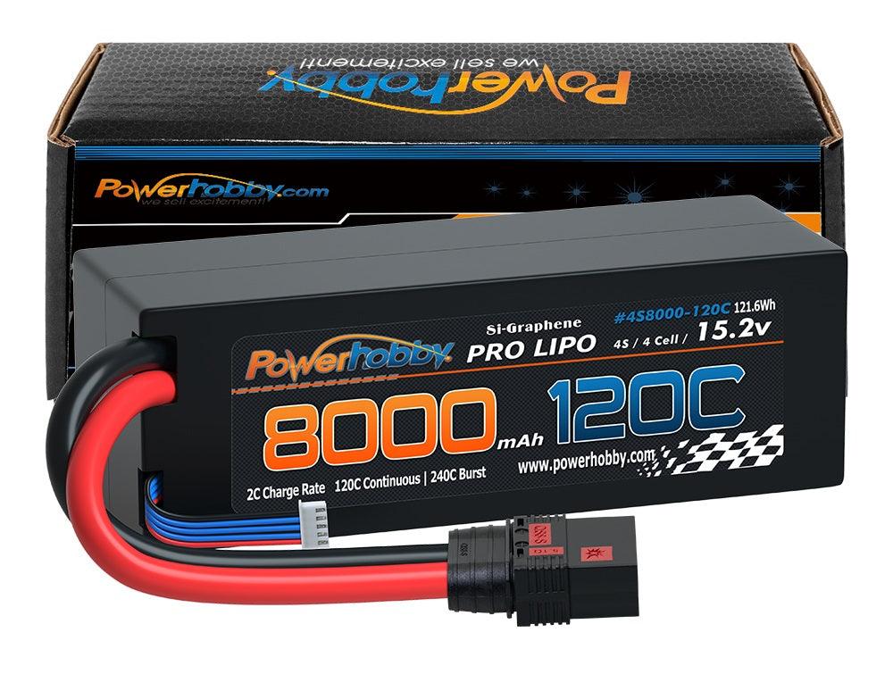 Powerhobby 4s 15.2V 8000MAH 120C HV + GRAPHENE Lipo Battery QS8 Plug 8AWG - PowerHobby