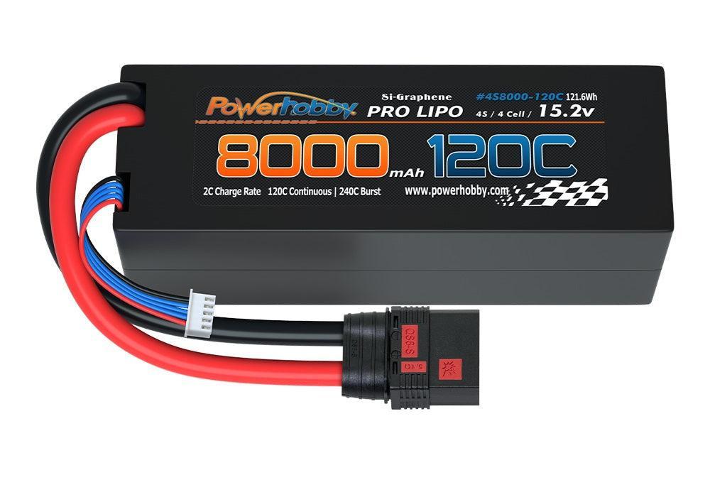 Powerhobby 4s 15.2V 8000MAH 120C HV + GRAPHENE Lipo Battery QS8 Plug 8AWG - PowerHobby