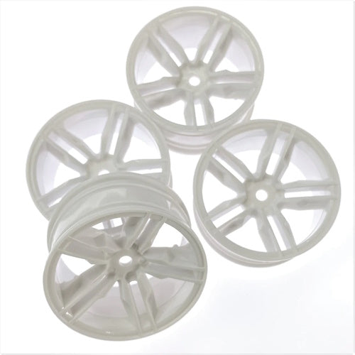 3Racing WH-32/WI Dual Spoke 5mm Offset Rim White For Sakura D5 - PowerHobby