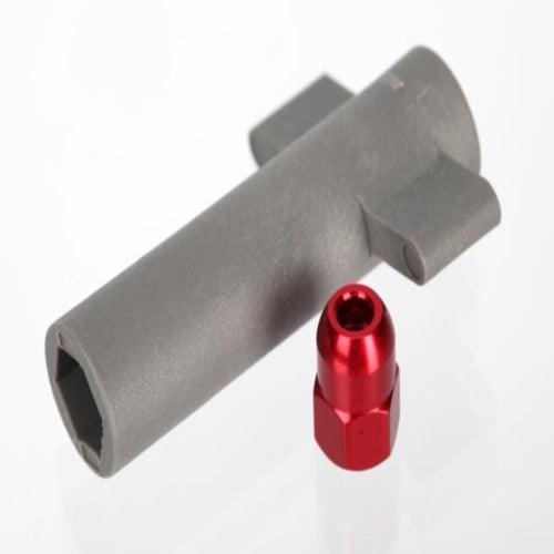 Traxxas 5526R Antenna Crimp Nut Aluminum Red Anodized Slash - PowerHobby