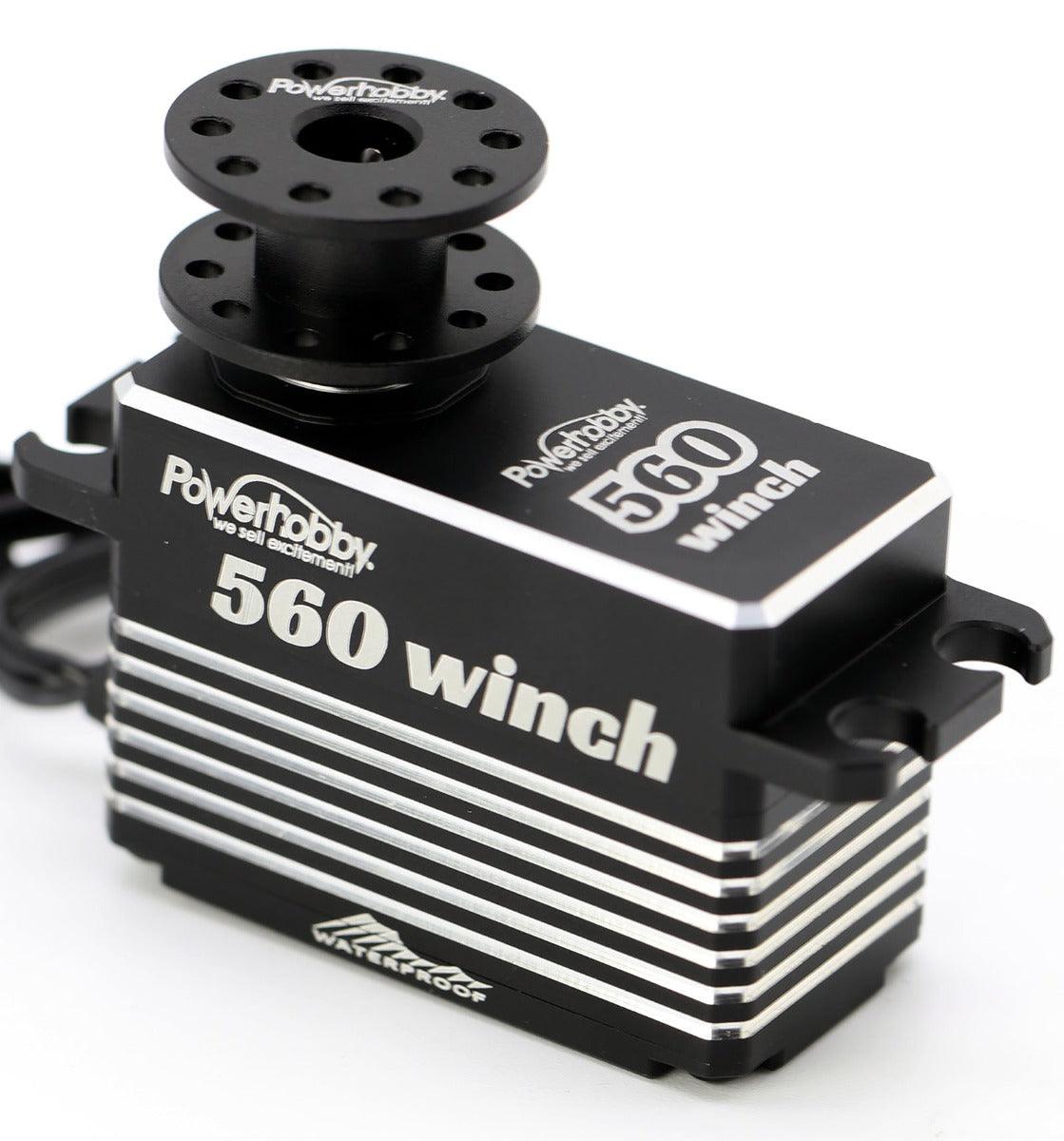 Powerhobby 560 HV Waterproof Low Profile Crawler Winch Brushless Servo - PowerHobby