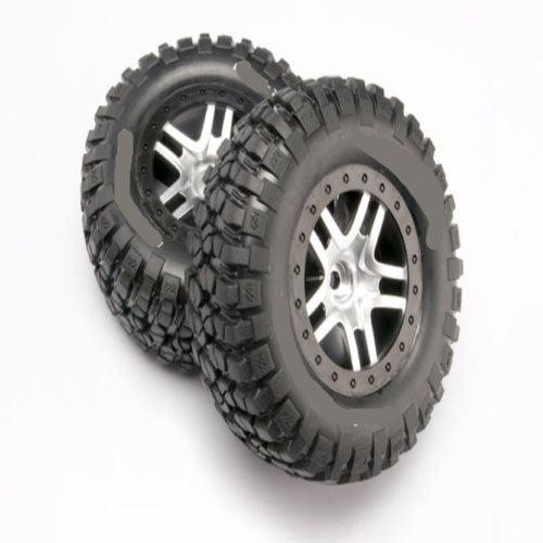 Traxxas 5877 Mounted BFGoodrich Mud TA Tires/Wheels Front (2) Slash - PowerHobby