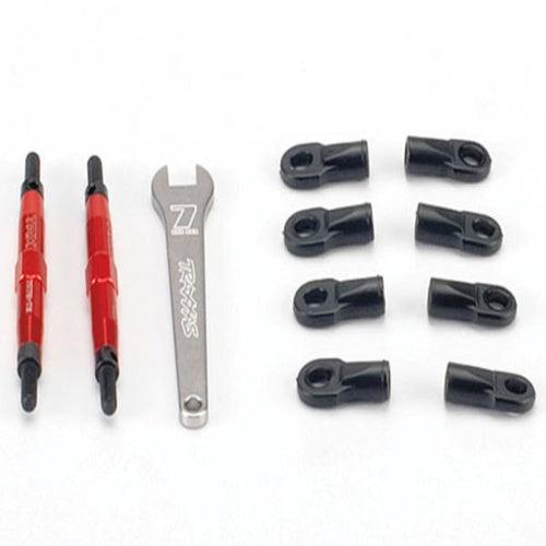 Traxxas 5938R Front/Rear Red Aluminum Toe Links Slayer | PowerHobby