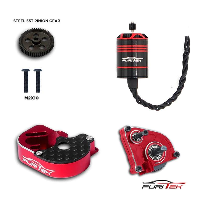 FURITEK MICRO STELLAR TRANSMISSION CEDAR WITH INRUNNER BRUSHLESS SETUP FOR SCX24 - PowerHobby
