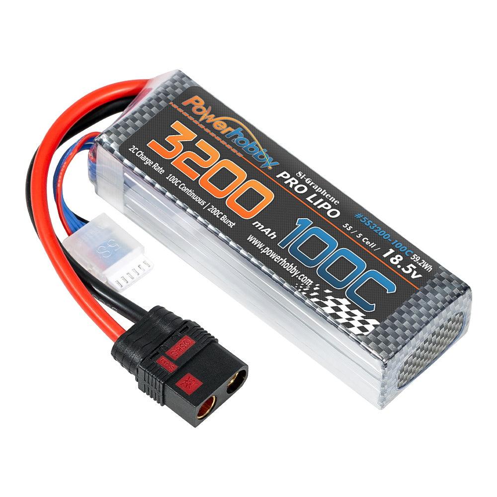 Powerhobby 5S 18.5V 3200MAH 100C Lipo Battery w QS8 Plug - PowerHobby