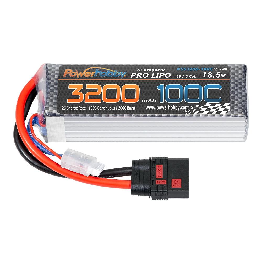 Powerhobby 5S 18.5V 3200MAH 100C Lipo Battery w QS8 Plug - PowerHobby