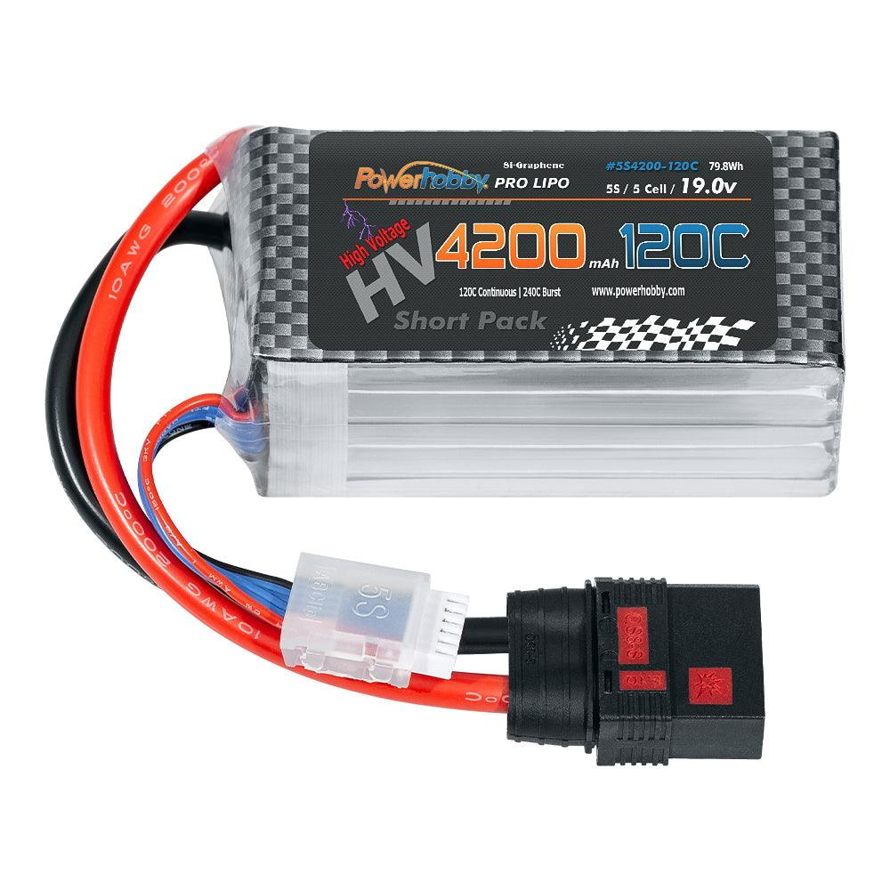 Powerhobby 5S 19.0V HV 4200MAH 120C Graphene Shorty LIpo Battery w QS8 Plug - PowerHobby