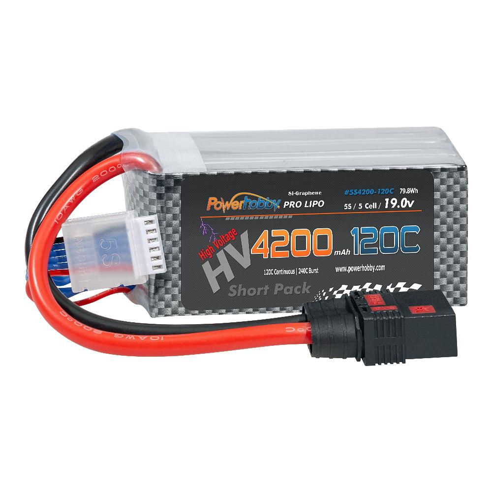 Powerhobby 5S 19.0V HV 4200MAH 120C Graphene Shorty LIpo Battery w QS8 Plug - PowerHobby
