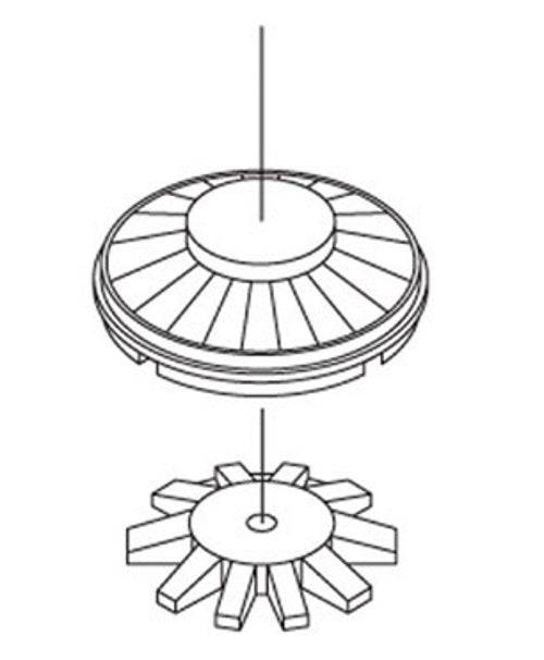 Athearn ATH31002 HO Scale Fans Set 36" Button Top/CF7 (3) - PowerHobby