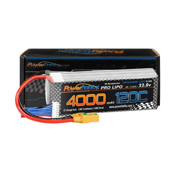 POWERHOBBY 6S 22.8V 4000MAH 120C GRAPHENE + HV LIPO BATTERY W XT90 PLUG - PowerHobby