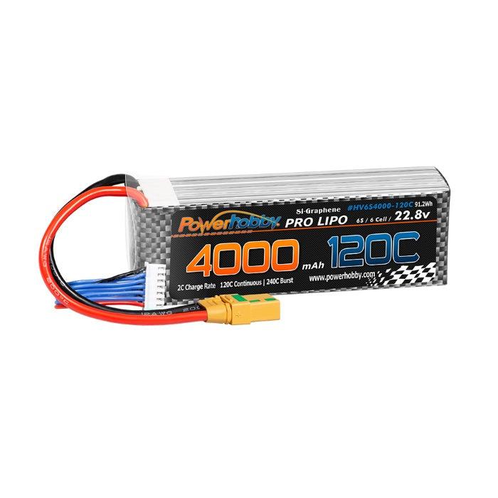 POWERHOBBY 6S 22.8V 4000MAH 120C GRAPHENE + HV LIPO BATTERY W XT90 PLUG - PowerHobby