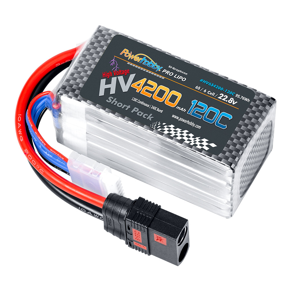 Powerhobby 6S 22.8V 4200mah 120C GRAPHENE + HV Lipo Battery w QS8 Plug - PowerHobby