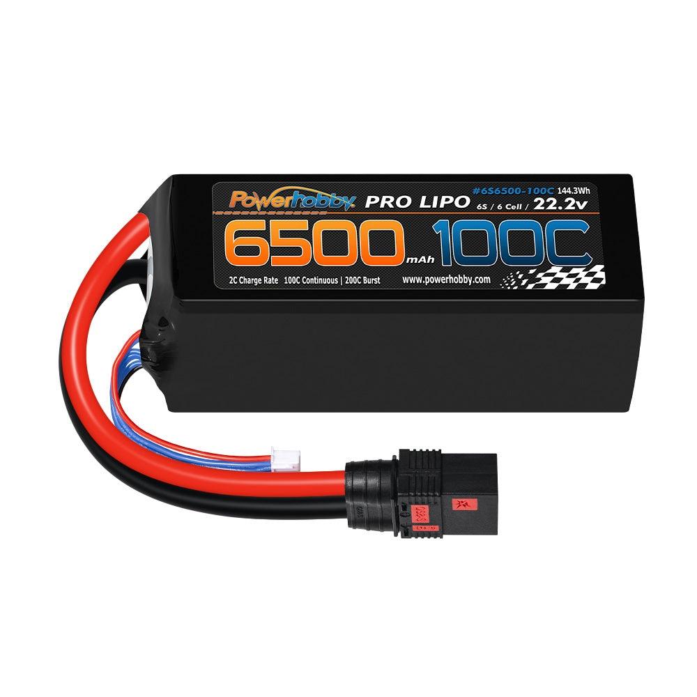 Powerhobby 6S 22.2V 6500mah 100c Lipo Battery w QS8 Plug 8AWG Wire - PowerHobby