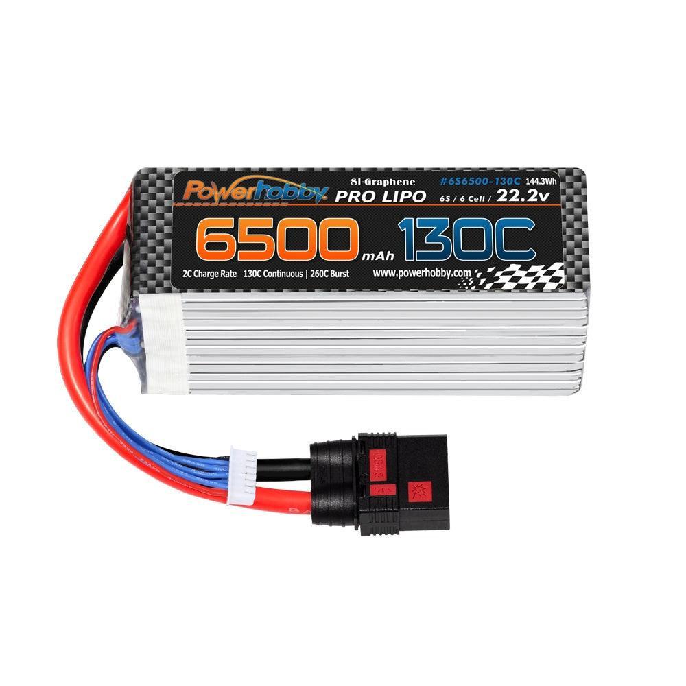 Powerhobby 6S 22.2V 6500mah 130C GRAPHENE Lipo Battery w QS8 Plug 8AWG Wire - PowerHobby
