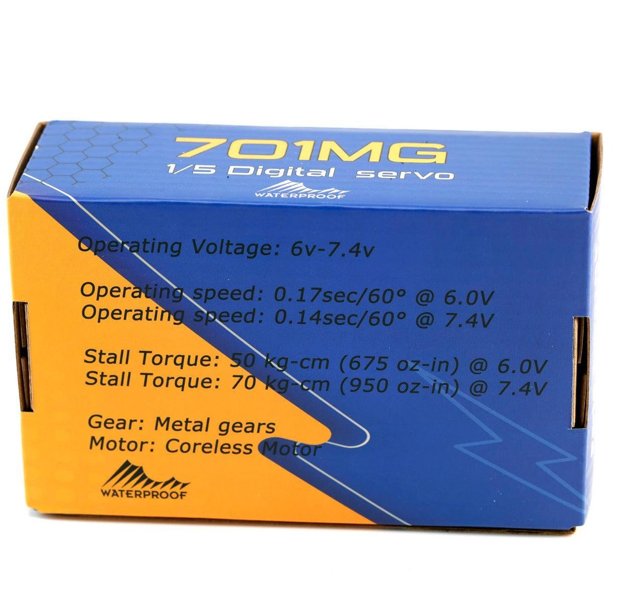 Powerhobby 701MG 1/5 70kg Waterproof High Speed Torque Metal Gear Servo - PowerHobby