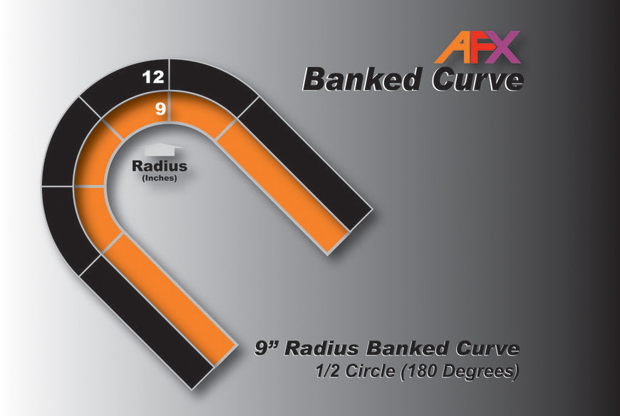 AFX 9" Banked Curve Track HO Slot Car #70622 - PowerHobby