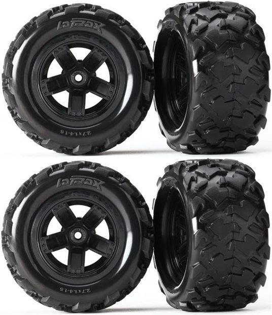 Traxxas 7672 LaTrax Tires/Wheels Assembled Glued Teton (4) - PowerHobby