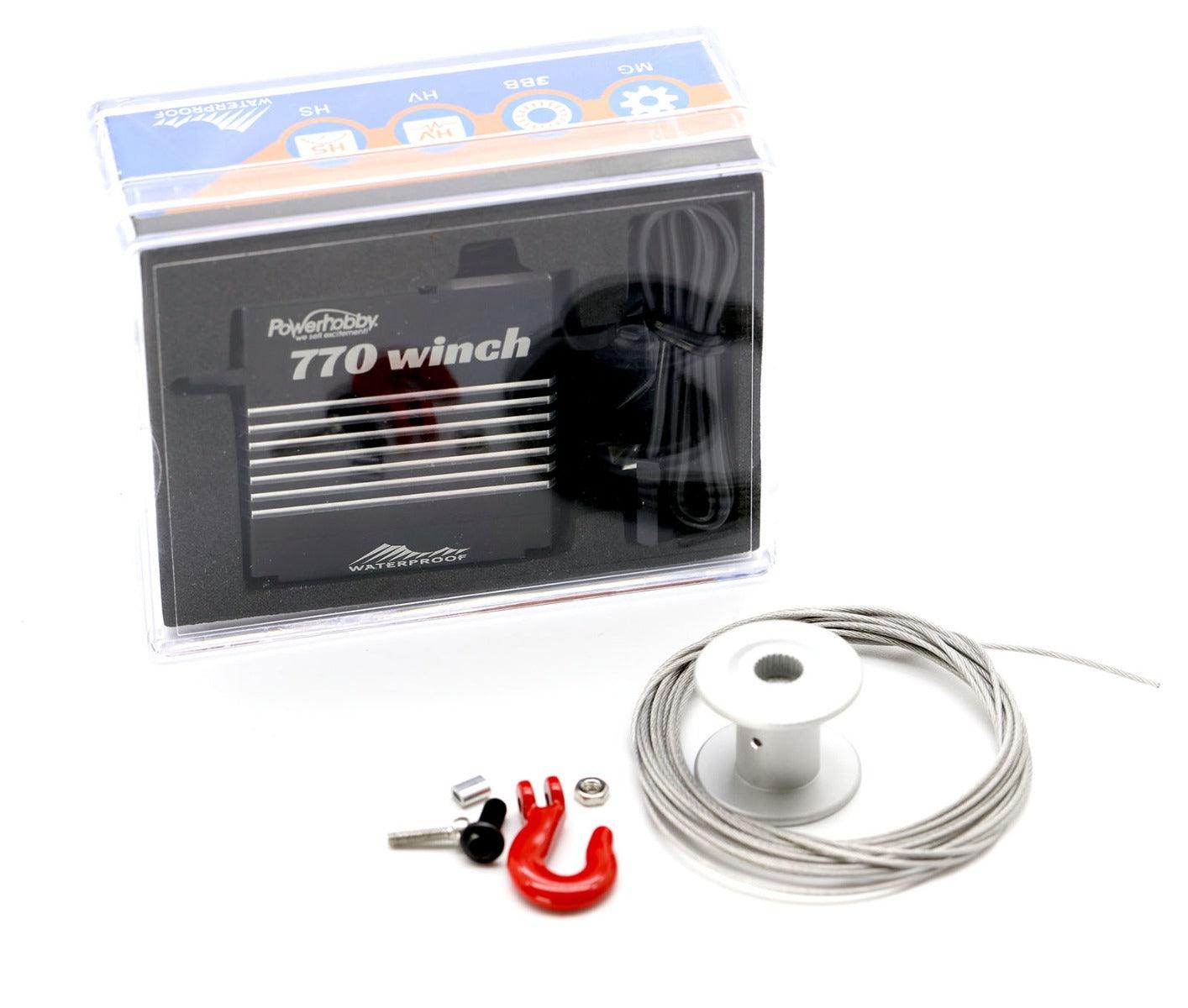 Powerhobby 770 Winch Waterproof Brushless Rock Crawler Servo - PowerHobby