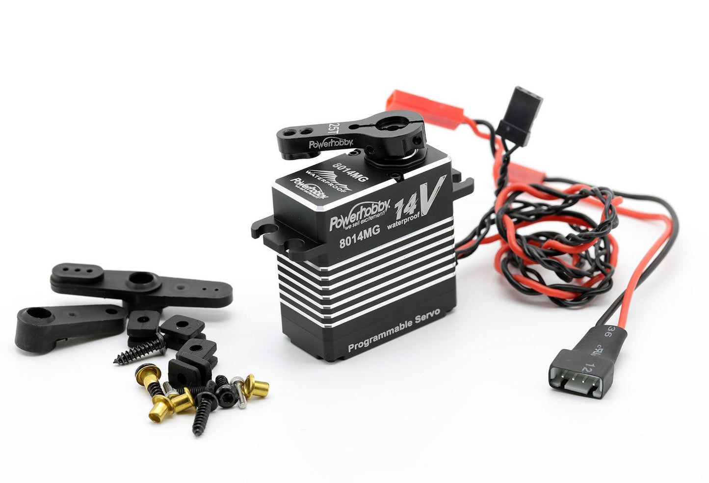Powerhobby 8014MG 14v Programmable Waterproof HV Brushless 3s Lipo Servo - PowerHobby