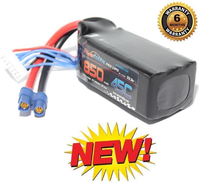 Powerhobby 6S 22.2V 850mAh 45C Lipo Battery w EC3 Plug FOR Blade 270 CFX - PowerHobby