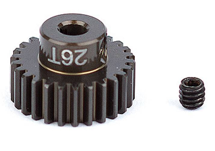 Associated 1344 Aluminum Pinion Gear 26T 48P 1/8 shaft SC10 B44 RC10 / T RC12L3 - PowerHobby