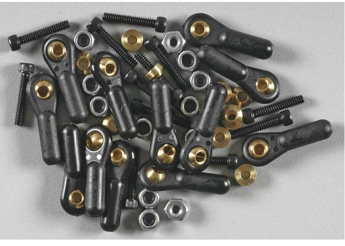 DuBro 900 Heavy Duty Ball Links 4-40 with Hardware Black (12) for Airplanes - PowerHobby