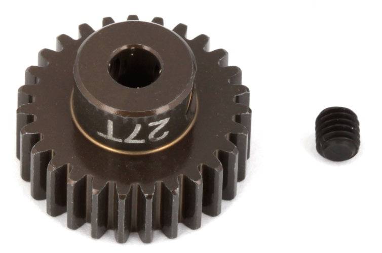 Associated 1345 Aluminum Pinion Gear 27T 48P 1/8 shaft SC10 B44 RC10 / T RC12L3 - PowerHobby