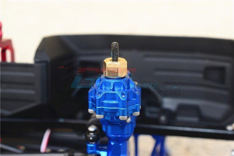 GPM BRASS WHEEL HEX ADAPTERS 9MM TRAXXAS TRX-4 - PowerHobby