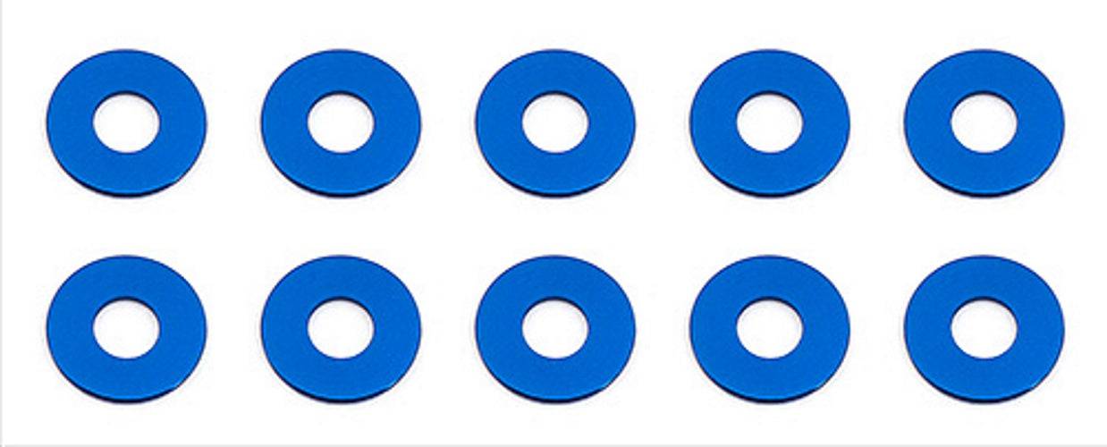 Team Associated 31384 Bulkhead Washers, 7.8x0.5 mm Blue Aluminum RC10F6 - PowerHobby