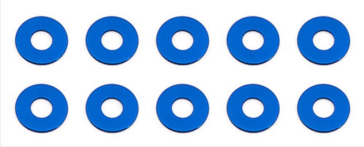 Team Associated 31384 Bulkhead Washers, 7.8x0.5 mm Blue Aluminum RC10F6 - PowerHobby