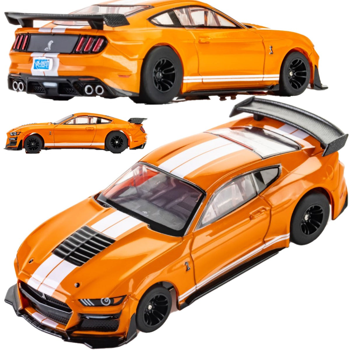 AFX 22069 Ford Mustang GT500 Twister Orange HO Scale Slot Car MegaG Plus - PowerHobby