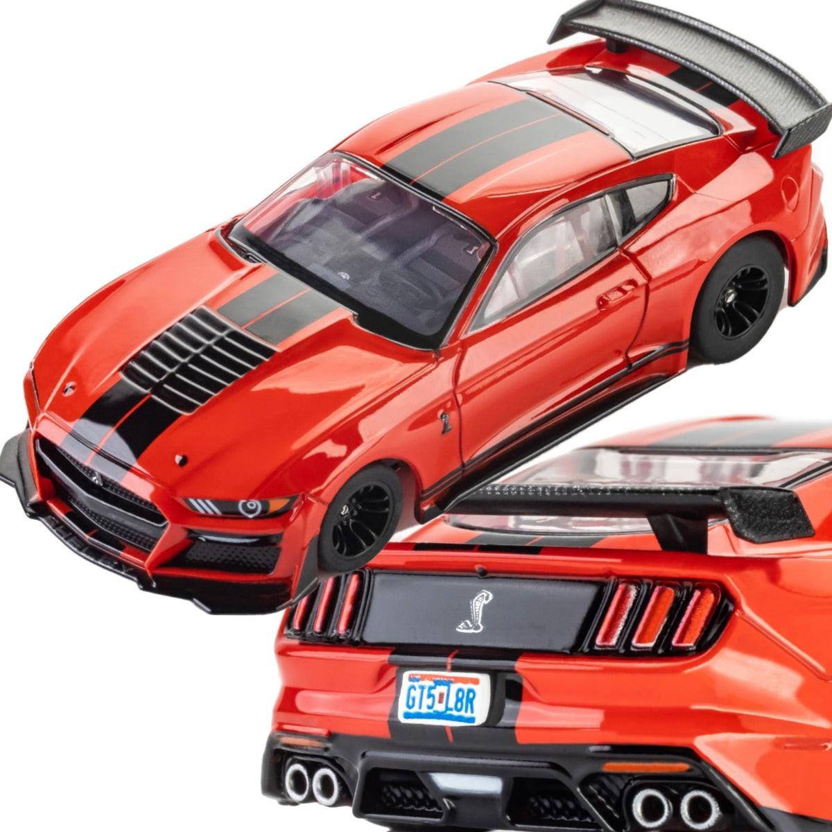 AFX Ford Mustang GT500 Red Chevy Camaro ZL1 Yellow HO Slot Car 22077 22075 - PowerHobby