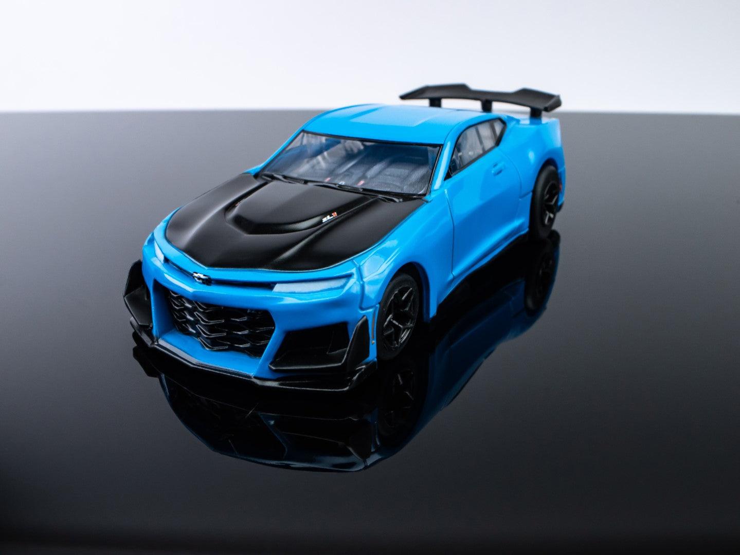 AFX 22079 2021 Chevy Camaro ZL1 Rapid Blue HO Scale Slot Car MegaG Plus - PowerHobby