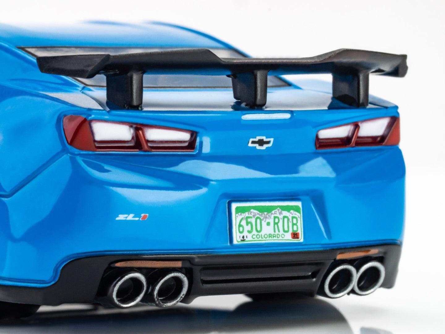 AFX 22079 2021 Chevy Camaro ZL1 Rapid Blue HO Scale Slot Car MegaG Plus - PowerHobby