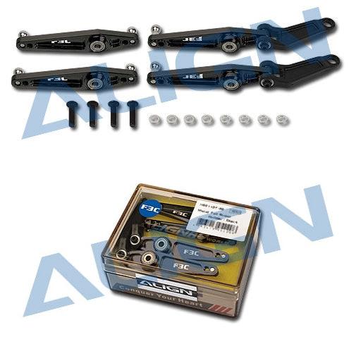Align H70002QA T-Rex 700 F3C Metal Control Lever Set (Black) - PowerHobby