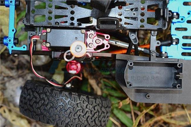 GPM SCX2024-GUNSILVER ALUMINUM SERVO MOUNT AXIAL SCX10 - PowerHobby