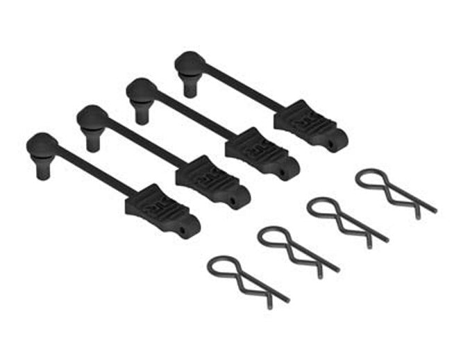 Arrma AR390165 Body Clip Retainer 1/10 Scale Black (4) Granite Fury Senton SC - PowerHobby