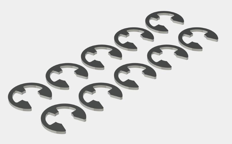 Arrma AR710002 E-Clip E-4 (10pcs) Fury Granite Raider Vorteks ADX-10 Mojave - PowerHobby