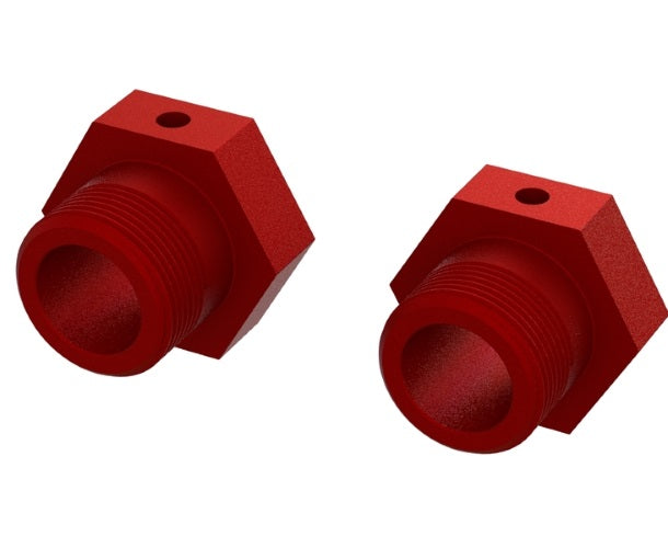 Arrma ARA310928 Aluminum Wheel Hex 24mm Red (2) Kraton 4X4 8S Outcast 8S - PowerHobby