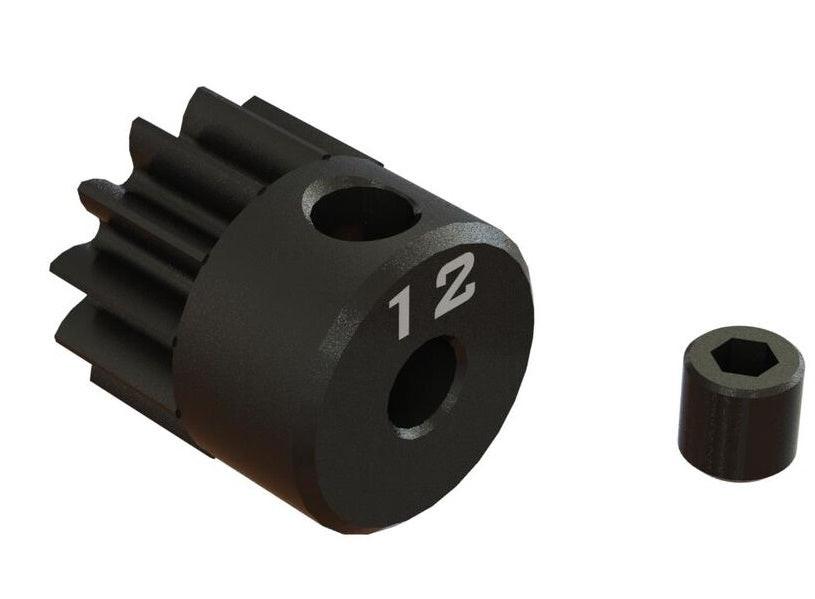 arrma pinion gear Arrma ARA311074 12T 0.8Mod 1/8' Bore CNC Steel Pinion Gear