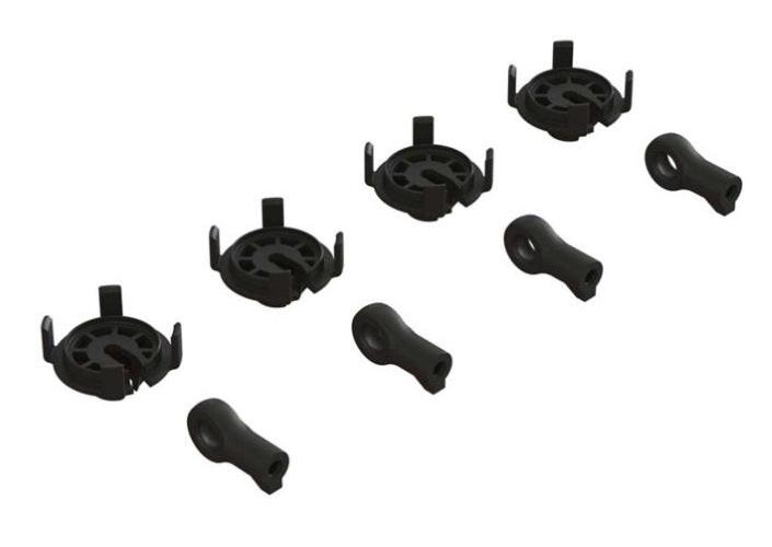 Arrma ARA330569 Shock Rod End & Spring Perch Set (4 Shocks) Kraton 4X4 8S - PowerHobby