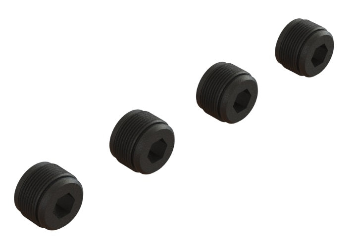 Arrma ARA330582 Hub Nut (Black) (4 Pieces) Kraton 8S Outcast 8S - PowerHobby