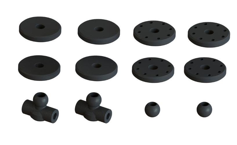 Arrma Shock Set Bore 16mm Length 134mm Piston 8x1.4mm OIL 1000cst Kraton - PowerHobby