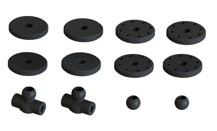 Arrma Shock Set Bore 16mm Length 104mm Piston 8x1.2mm OIL 550CST Typhon - PowerHobby