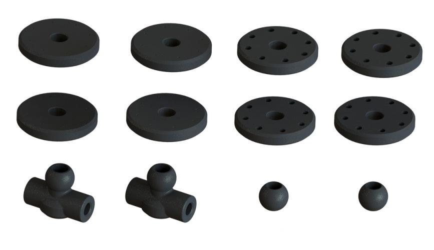 Arrma Shock Set Bore 16mm Length 87mm Piston 8X1.2MM Oil 2000CST 1/7 Felony 6S - PowerHobby