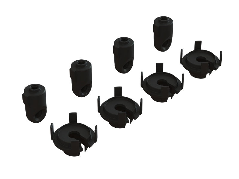 Arrma SHOCK ROD END & SPRING PERCH SET (4 SHOCKS) Kraton / Outcast 8S - PowerHobby