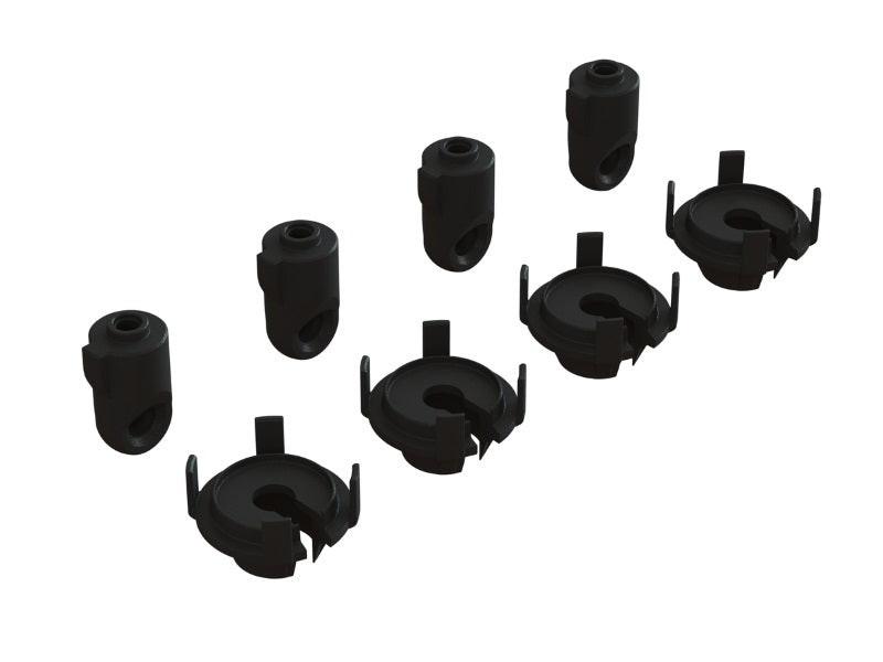 Arrma SHOCK ROD END & SPRING PERCH SET (4 SHOCKS) Kraton / Outcast 8S - PowerHobby