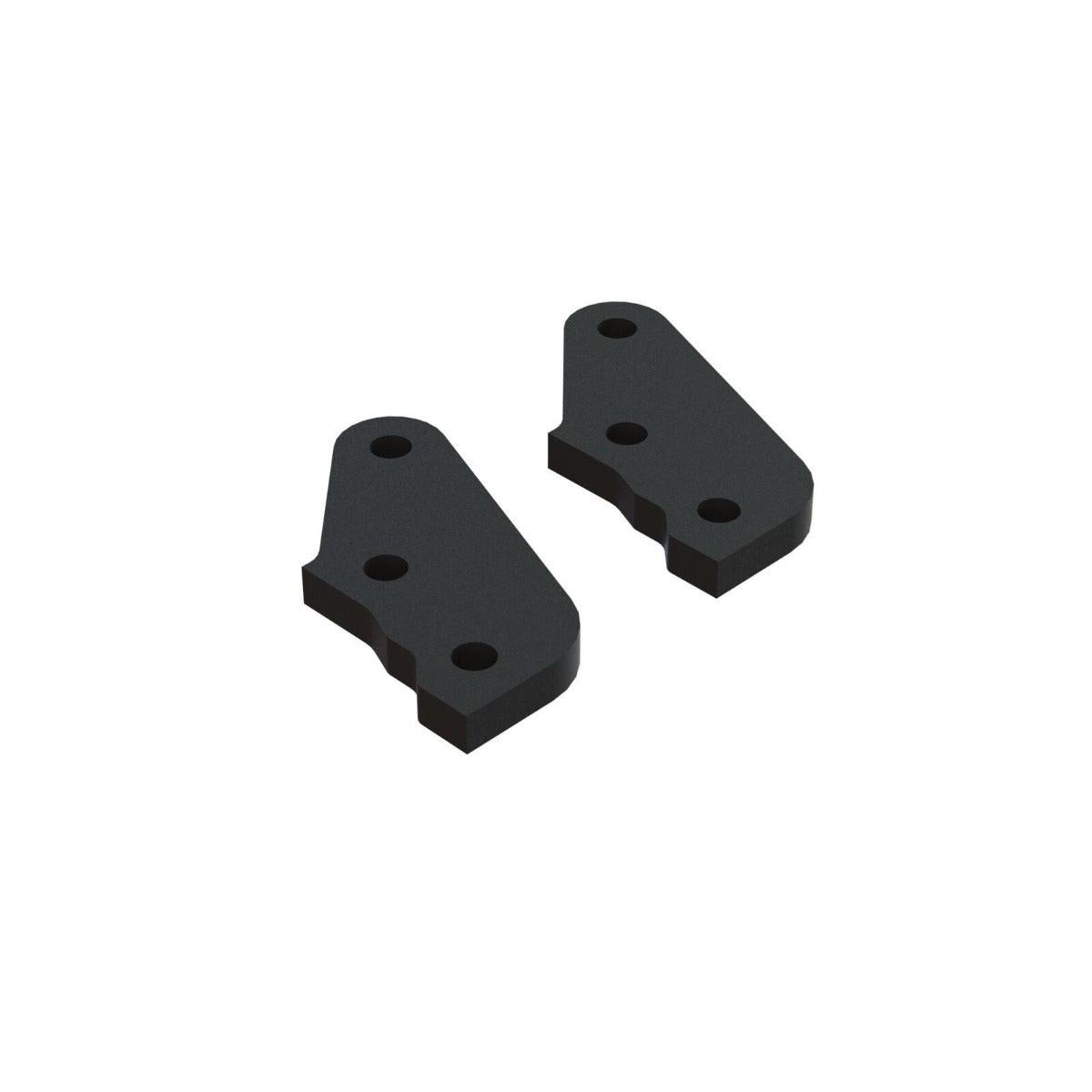 Arrma ARA340188 Aluminum Steering Plate Black (2) - PowerHobby