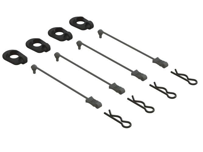 Arrma ARA390294 Body Clip Retainers 1/5 Scale Black Kraton 4X4 8S Outcast 8S - PowerHobby