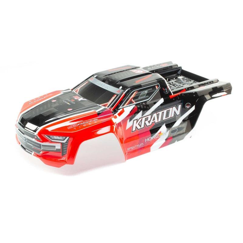 Arrma ARA406156 Painted Decaled and Trimmed Body Red Kraton 6S BLX - PowerHobby